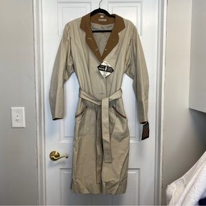 Vintage Rain shedder  by Ken Meritt trench rain coat made in Poland  size 20 1/2
